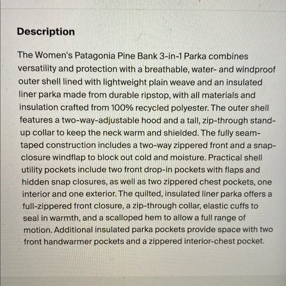 Patagonia Pine Bank 3-in1 Parka - Picture 11 of 11